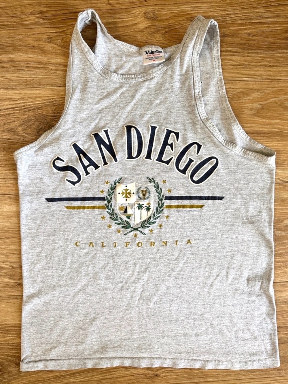 Vintage-Style San Diego Gray Tank Top by Visionwear